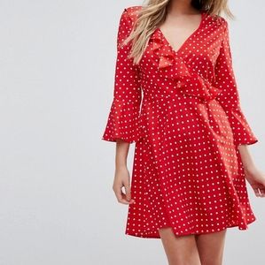 Influence Polka Dot Ruffle Dress